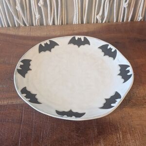Anthropologie Monochrome Bat Design Plate